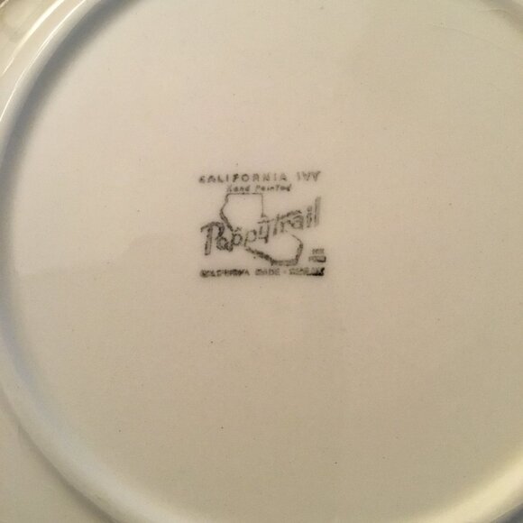 Set 8 Metlox Pottery Poppy Trail California Ivy Dessert Plates 6.5" Vintage - Picture 3 of 3